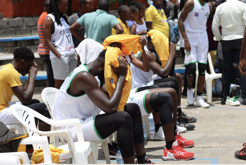 Virunga DC player, learning about the teammates' injury.
